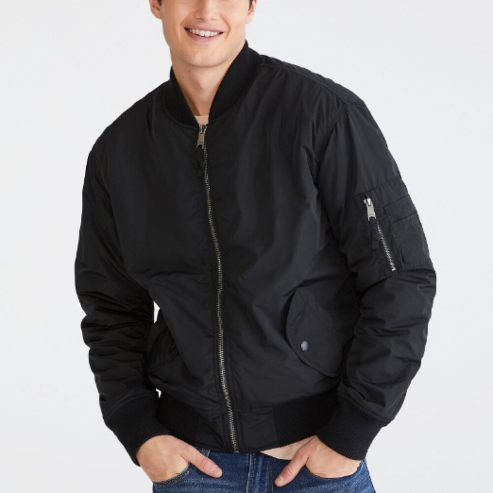 Black Nylon Flight Bomber Aeropostale NEVER WORN